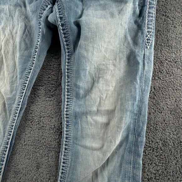 ROCK REVIVAL Women BETTY Straight Designer Blue Jeans Embellished Size 27 Adult - Picture 8 of 16
